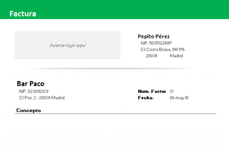 factura para autonomos