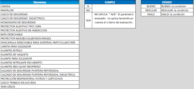 plantilla excel control epp hoja 4