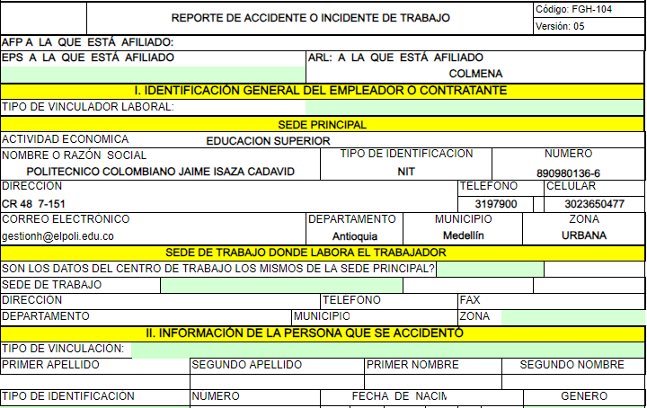 Plantillas Excel: Registro Accidentes Laborales [Descargar Gratis]