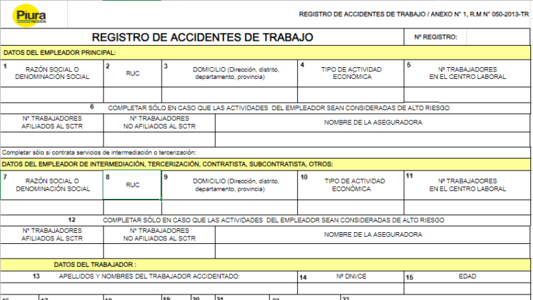 plantilla excel reporte de incidentes de trabajo 2