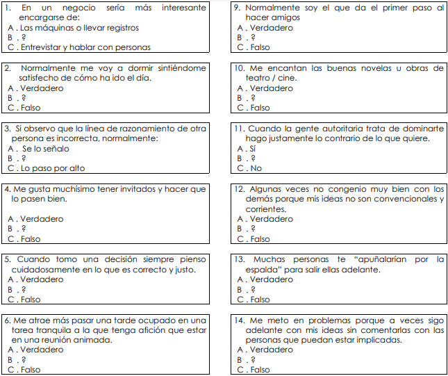 preguntas test 16pf-5