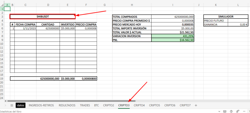 registrar criptomonedas plantilla excel 1